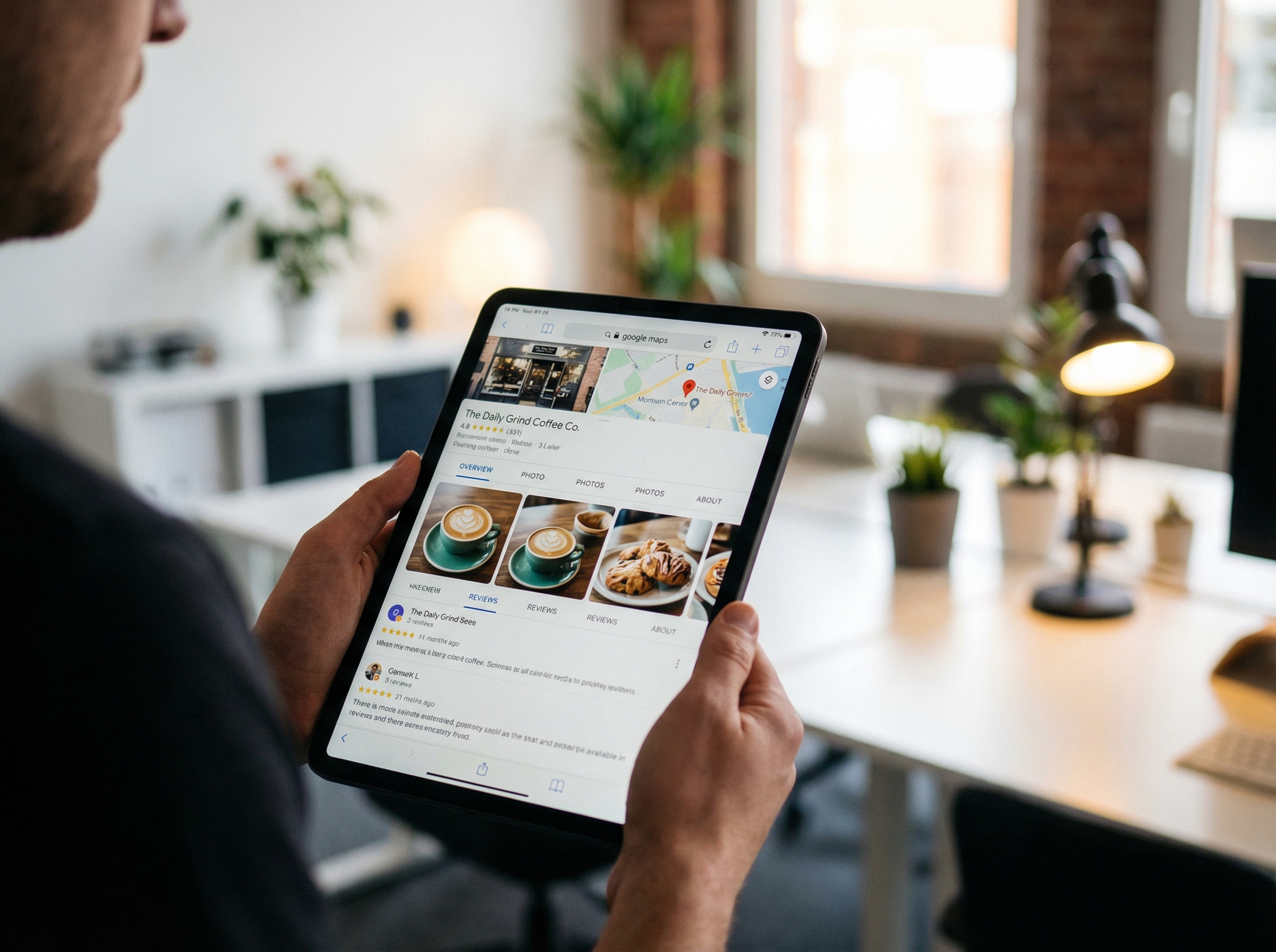 Google Business Profile on tablet